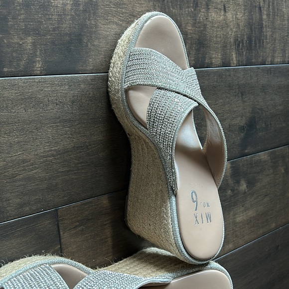 Mix No. 6 sparkly wedge sandals, sz 6 1/2 - Picture 3 of 4